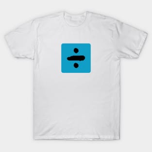 Mathmatics blue divide symbol T-Shirt